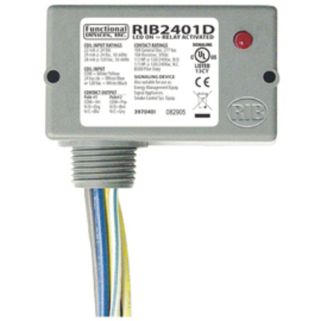 Functional Devices-Rib 2401D Enclosed Relay 10Amp RIB2401D